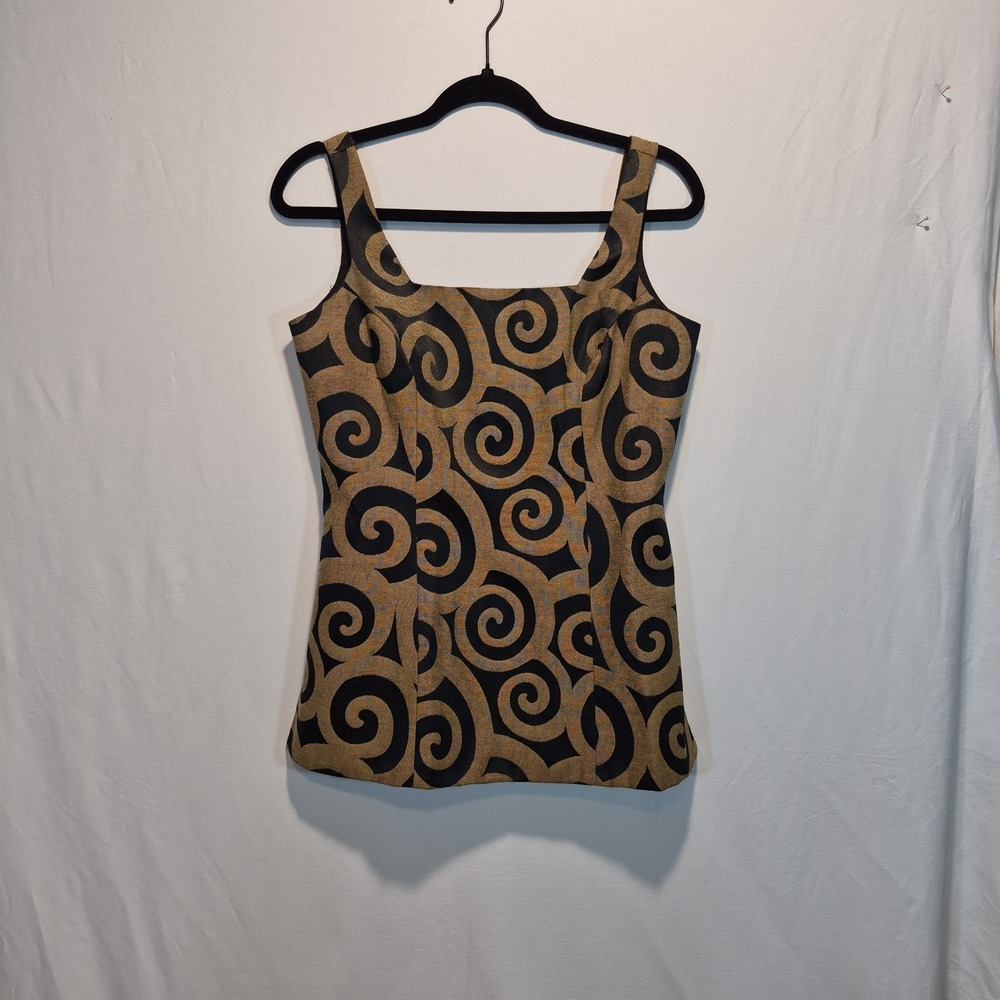 Vintage Linda Segal Womens Top Sz 10 The Nanny Whimsygoth Art Deco Revival